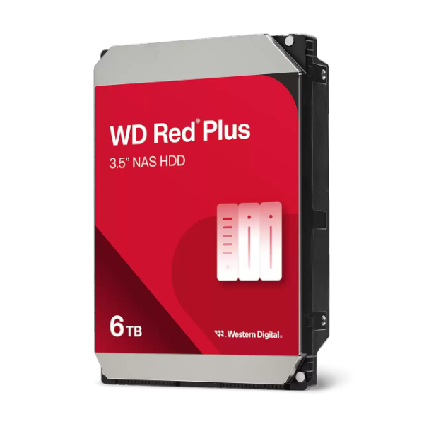 דיסק פנימי WD Red Plus 6TB NAS HDD 3.5 5400RPM SATA III