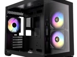 מארז Antec CX600M RGB Black Mini Tower tempered glass panel