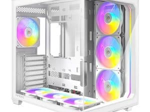 מארז לבן Antec C5 RGB Mid-Tower ATX 7x ARGB FANS Incl Type-C