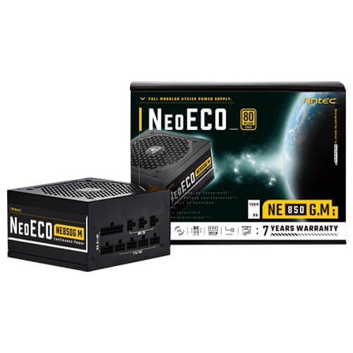 ספק כוח Antec NeoEco 850W Gold fully Modular120mm Silent Fan