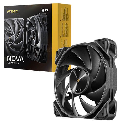 מאוורר למארז Antec Nova 120mm Black Fan And Speed Conntroller