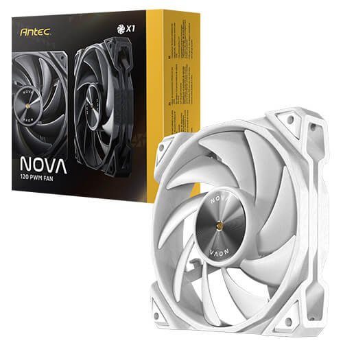 מאוורר למארז Antec Nova 120mm White Fan And Speed Conntroller