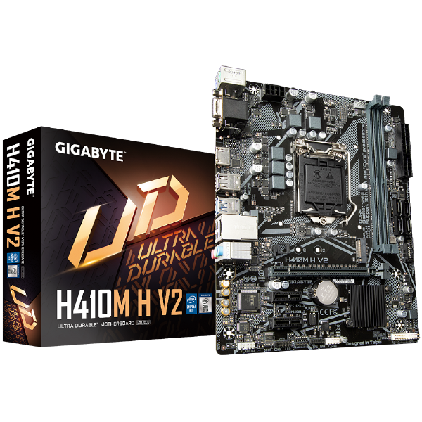 לוח אם אינטל דור 10 Gigabyte H410M H V2 1.7 Micro-ATX LGA1200