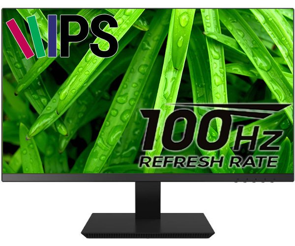 מסך Solid H2391P FHD 23.8 IPS 5Ms VGA HDMI frameless 100Hz Black