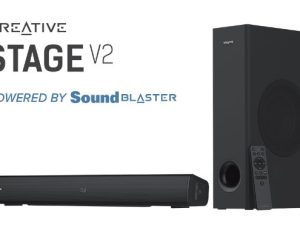 רמקולים CREATIVE STAGE V2 2.1 SOUNDBAR+SUBWOFER BT 5.0 160W ARC