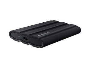 כונן SSD חיצוני נייד Samsung Portable SSD T7 Shield USB 3.2 Gen.2 1TB בצבע שחור