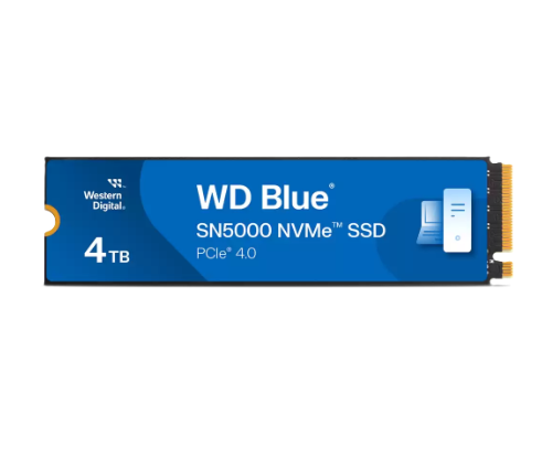 דיסק פנימי WD Blue SN5000 NVMe SSD 4TB PCIe Gen4X4 2280